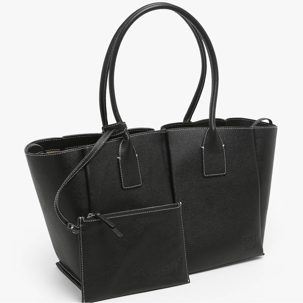 Le Tanneur Brand New Large Elena Bag. Elegant Tote Bag in Grained Leather - Picture 2 of 16